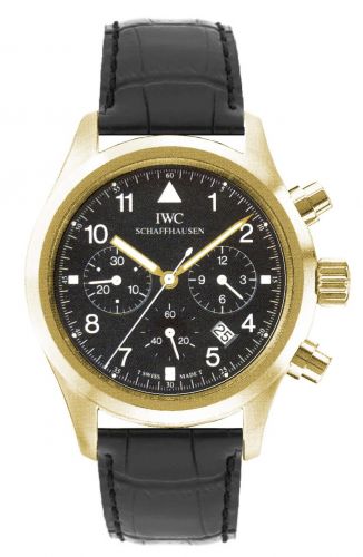 Uhrenbeweger für Uhr IWC Pilot Pilot's Watch Chronograph Mecaquartz Yellow Gold / Black / Strap