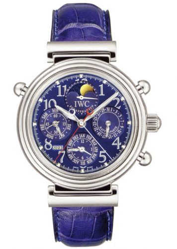 Remontoir à montres pour montre IWC Da Vinci Da Vinci Perpetual Rattrapante Platinum / Bleu / Italian