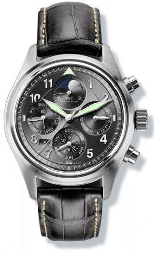 Remontoir à montres pour montre IWC Pilot Pilot's Watch Spitfire Chronograph Perpetual Calendar Stainless Steel / Noire / Sincere