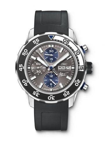 Remontoir à montres pour montre IWC GST Aquatimer Aquatimer Chronograph Stainless Steel / Gris / Rubber / Cousteau Divers 2010