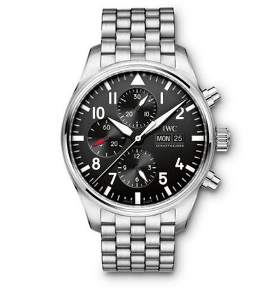Watch Winder for watch IWC Pilot Pilot's Watch Chronograph Stainless Steel / Black / Bracelet