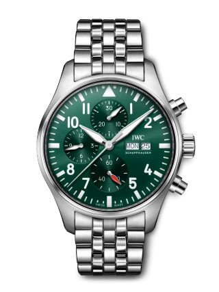 Uhrenbeweger für Uhr IWC Pilot Pilot's Watch Chronograph Stainless Steel / Green / Bracelet