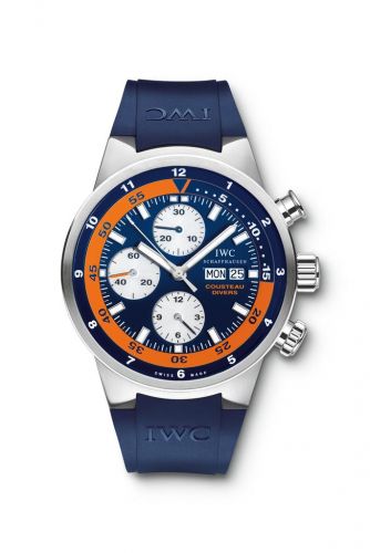 Remontoir à montres pour montre IWC GST Aquatimer Aquatimer Chronograph Stainless Steel / Bleu / Rubber / Cousteau Divers 2007