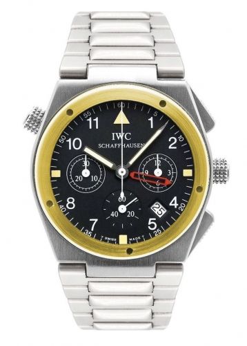 Remontoir à montres pour montre IWC Ingenieur Ingenieur Mecaquartz Chronograph Alarm Stainless Steel / Yellow Or / Noire / Bracelet