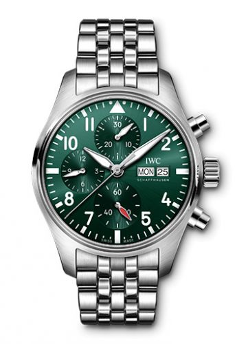 Uhrenbeweger für Uhr IWC Pilot Pilot's Watch Chronograph 41 Stainless Steel / Green / Bracelet
