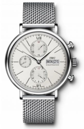 Remontoir à montres pour montre IWC Portofino Portofino Chronograph Stainless Steel / Argent / Mesh