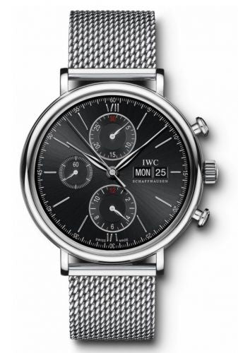 Remontoir à montres pour montre IWC Portofino Portofino Chronograph Stainless Steel / Noire / Mesh