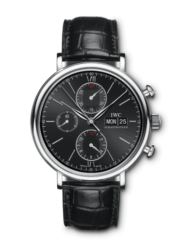 Remontoir à montres pour montre IWC Portofino Portofino Chronograph Stainless Steel / Noire / Alligator