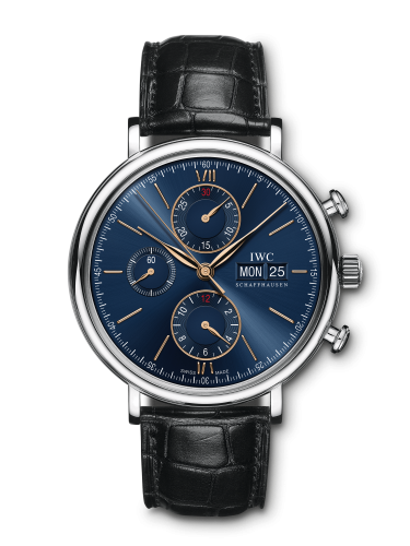 Remontoir à montres pour montre IWC Portofino Portofino Chronograph Stainless Steel / Bleu