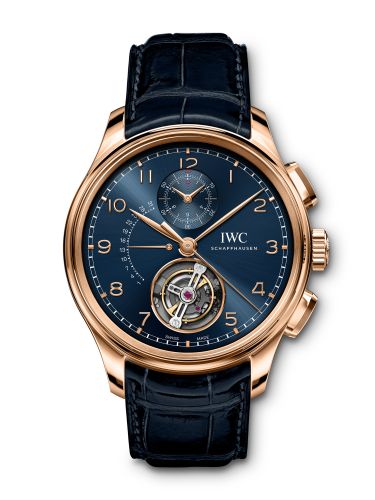 Watch Winder for watch IWC Portugieser Portugieser Tourbillon Rétrograde Chronograph Armor Gold / Blue / Boutique Edition