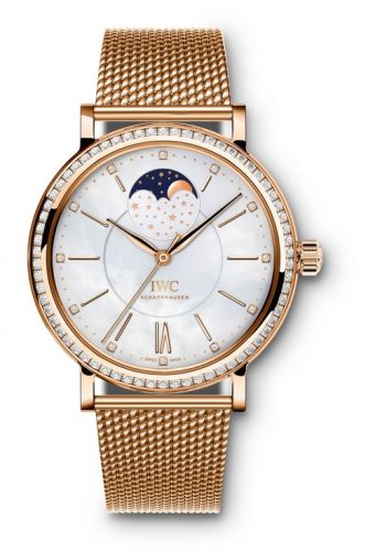 Watch Winder for watch IWC Portofino Portofino Automatic Moon Phase 37 Red Gold / Diamond / MOP / Bracelet
