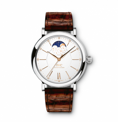 Remontoir à montres pour montre IWC Portofino Portofino Automatic Moon Phase 37 Stainless Steel / Argent