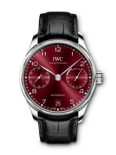 Watch Winder for watch IWC Portugieser Portugieser Automatic 5007 Stainless Steel / Burgundy