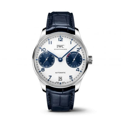 Remontoir à montres pour montre IWC Portugieser Portugieser Automatic 5007 Stainless Steel / Argent - Bleu