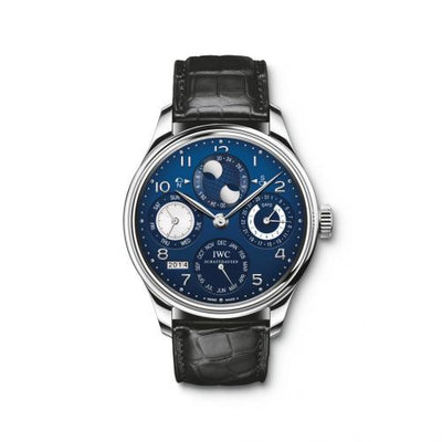 Watch Winder for watch IWC Portugieser Portugieser Perpetual Calendar 5032 White Gold / Blue