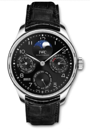 Watch Winder for watch IWC Portugieser Portugieser Perpetual Calendar Single Moon Platinum / Black