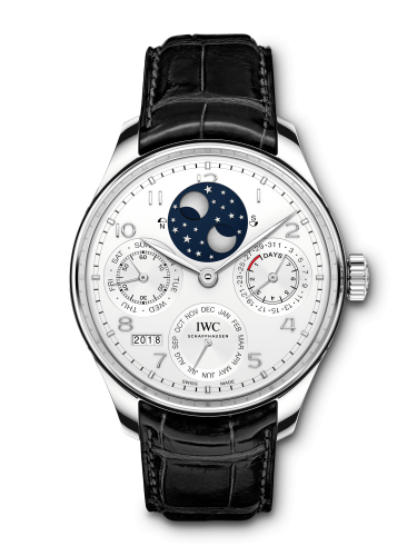 Watch Winder for watch IWC Portugieser Portugieser Perpetual Calendar Double Moon Platinum / Silver