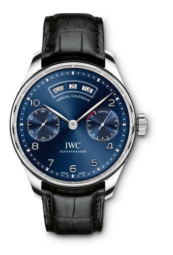 Watch Winder for watch IWC Portugieser Portugieser Annual Calendar Stainless Steel / Blue