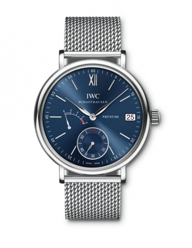 Remontoir à montres pour montre IWC Portofino Portofino Hand-Wound Eight Days Stainless Steel / Bleu / Milanese