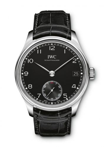 Watch Winder for watch IWC Portugieser Portuguese Hand-Wound Eight Days Stainless Steel / Black