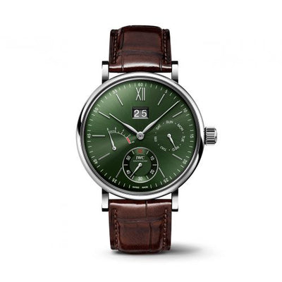 Remontoir à montres pour montre IWC Portofino Portofino Hand-Wound Day & Date Stainless Steel / Verte