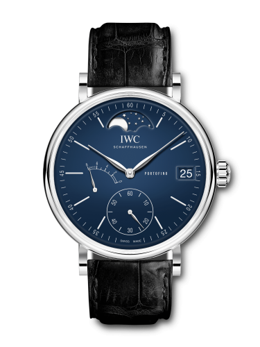 Remontoir à montres pour montre IWC Portofino Portofino Hand-Wound Eight Days Moonphase "150 Years" Stainless Steel / Bleu