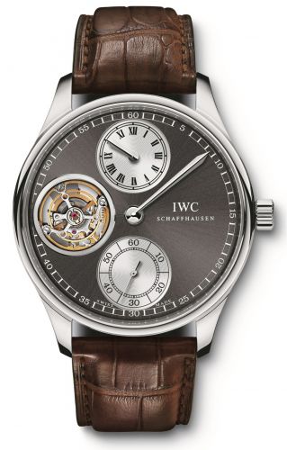Remontoir à montres pour montre IWC Portugieser Portugieser Regulateur Tourbillon Or Blanc / Ardoise