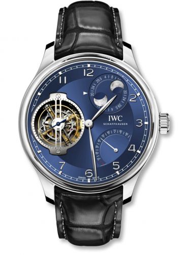 Remontoir à montres pour montre IWC Portugieser Portugieser Constant-Force Tourbillon Double Moon Platinum / Bleu
