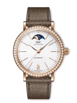 Remontoir à montres pour montre IWC Portofino Portofino Automatic Moon Phase 37 Stainless Steel - Diamond / Argent