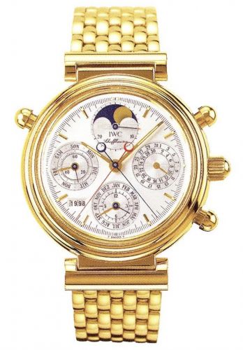 Watch Winder for watch IWC Da Vinci Da Vinci Perpetual Rattrapante Yellow Gold / Silver / French / Bracelet