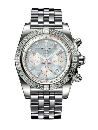 Remontoir à montres pour montre Breitling Chronomat Chronomat 44 Or Blanc / Diamond / Gray Pearl / Bracelet