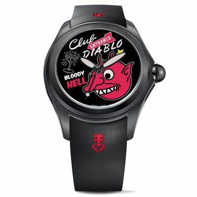 Remontoir à montres pour montre Corum Bubble Big Bubble Magical 47 PVD Titanium / Nelson de la Nuez / Rubber