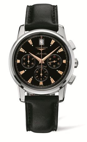 Watch Winder for watch Longines Heritage Conquest Heritage Chronograph Black / Calf