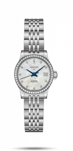 Watch Winder for watch Longines Record Record 26mm Stainless Steel / Diamond / MOP-Diamond / Bracelet