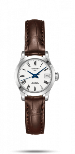 Watch Winder for watch Longines Record Record 26mm Stainless Steel / White-Roman / Alligator