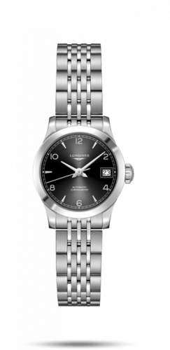 Watch Winder for watch Longines Record Record 26mm Stainless Steel / Black-Arabic / Bracelet