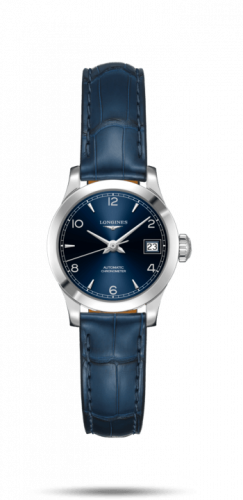 Watch Winder for watch Longines Record Record 26mm Stainless Steel / Blue-Arabic / Alligator