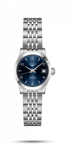 Watch Winder for watch Longines Record Record 26mm Stainless Steel / Blue Arabic / Bracelet