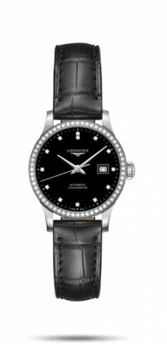 Watch Winder for watch Longines Record Record 30mm Stainless Steel / Diamond / Black-Diamond / Bracelet