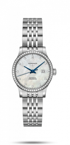 Watch Winder for watch Longines Record Record 30mm Stainless Steel / Diamond / MOP-Diamond / Bracelet