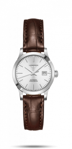 Watch Winder for watch Longines Record Record 30mm Stainless Steel / Silver / Alligator