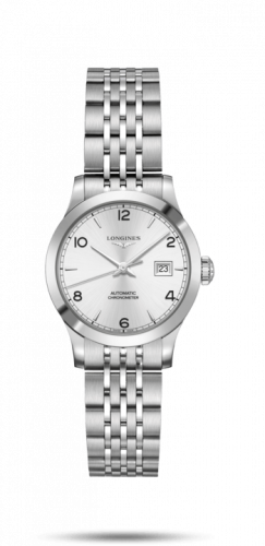 Watch Winder for watch Longines Record Record 30mm Stainless Steel / Silver-Arabic / Bracelet