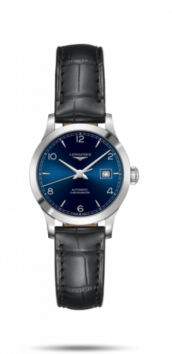 Watch Winder for watch Longines Record Record 30mm Stainless Steel / Blue-Arabic / Alligator