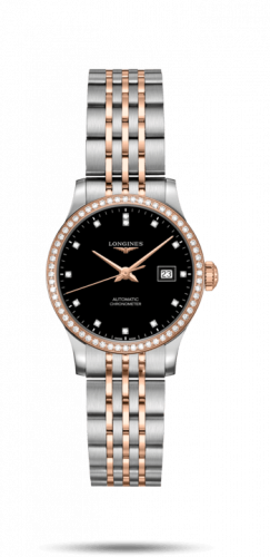 Watch Winder for watch Longines Record Record 30mm Stainless Steel / Pink Gold / Diamond / Black-Diamond / Bracelet