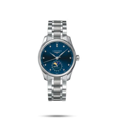 Watch Winder for watch Longines Master Collection Master Collection 34 Moonphase Stainless Steel / Blue-Diamond / Bracelet