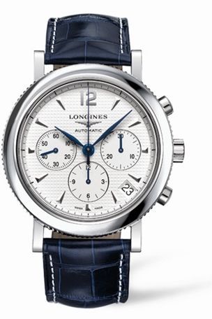 Watch Winder for watch Longines Heritage Clous de Paris Chronograph Silver