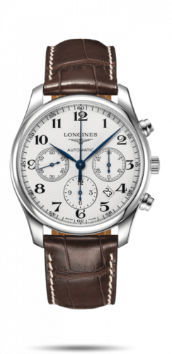 Watch Winder for watch Longines Master Collection Master Collection 42 Chronograph Stainless Steel / Silver-Arabic / Alligator XL