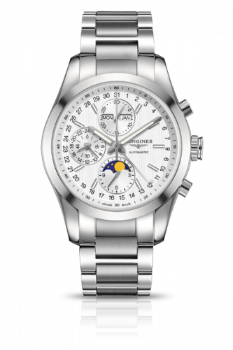 Watch Winder for watch Longines Conquest Classic Conquest Classic Moonphase Stainless Steel / Silver / Bracelet