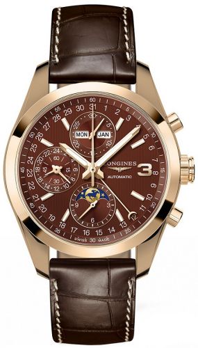 Watch Winder for watch Longines Conquest Classic Conquest Classic Moonphase Red Gold / Chocolate / Triple Crown Collection