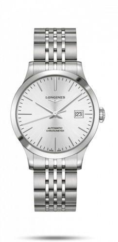 Watch Winder for watch Longines Record Record 38.5mm Stainless Steel / Silver / Bracelet